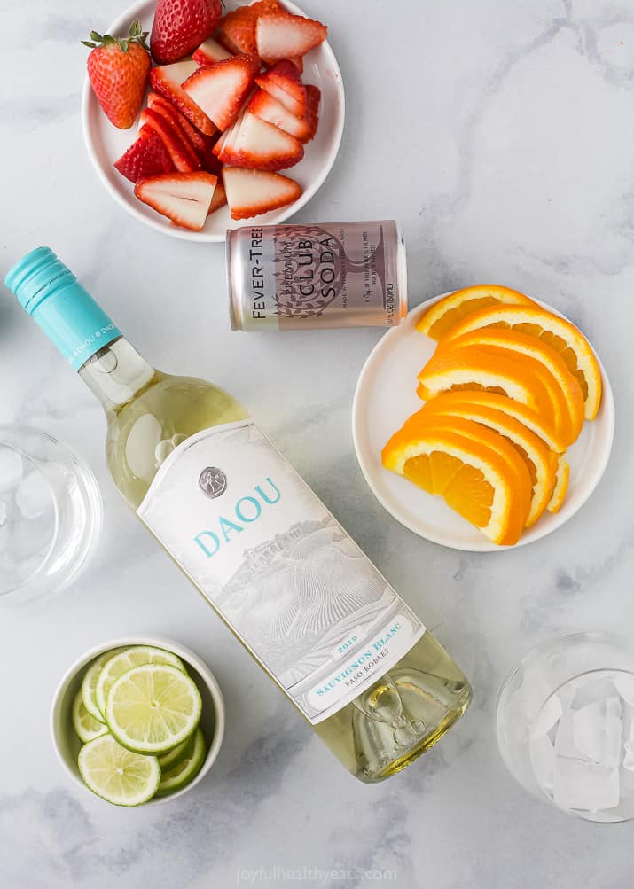 White Wine Spritzer - Light & Refreshing l Joyful Healthy Eats