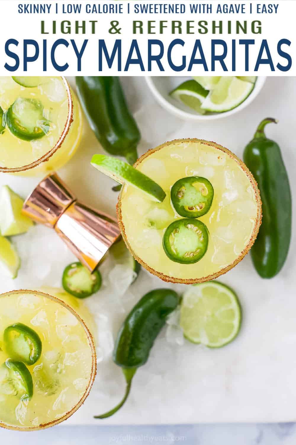 pinterest image for spicy margarita recipe