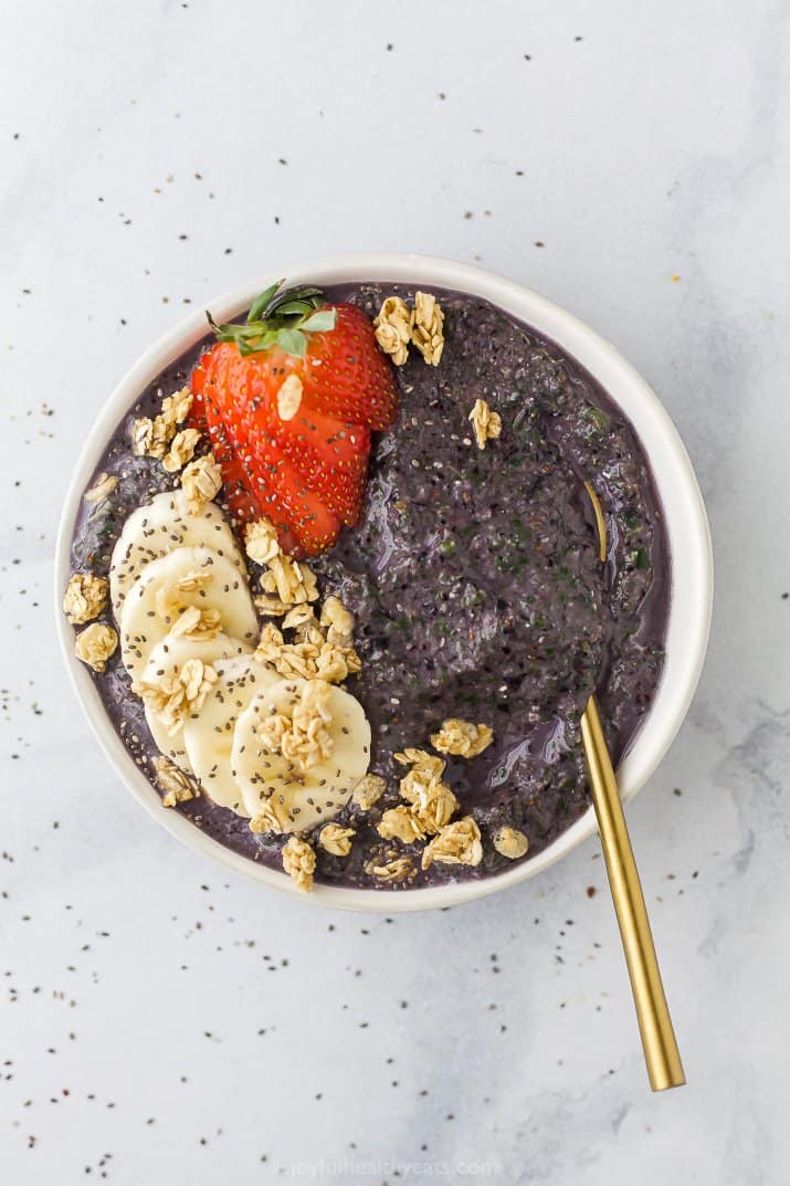 smoothie bowl made with daily harvest smoothie