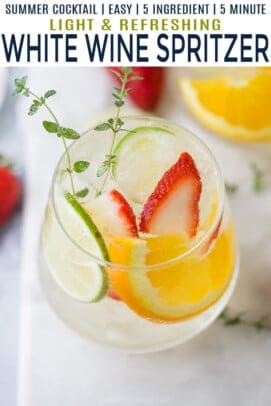 pinterest image for white wine spritzer