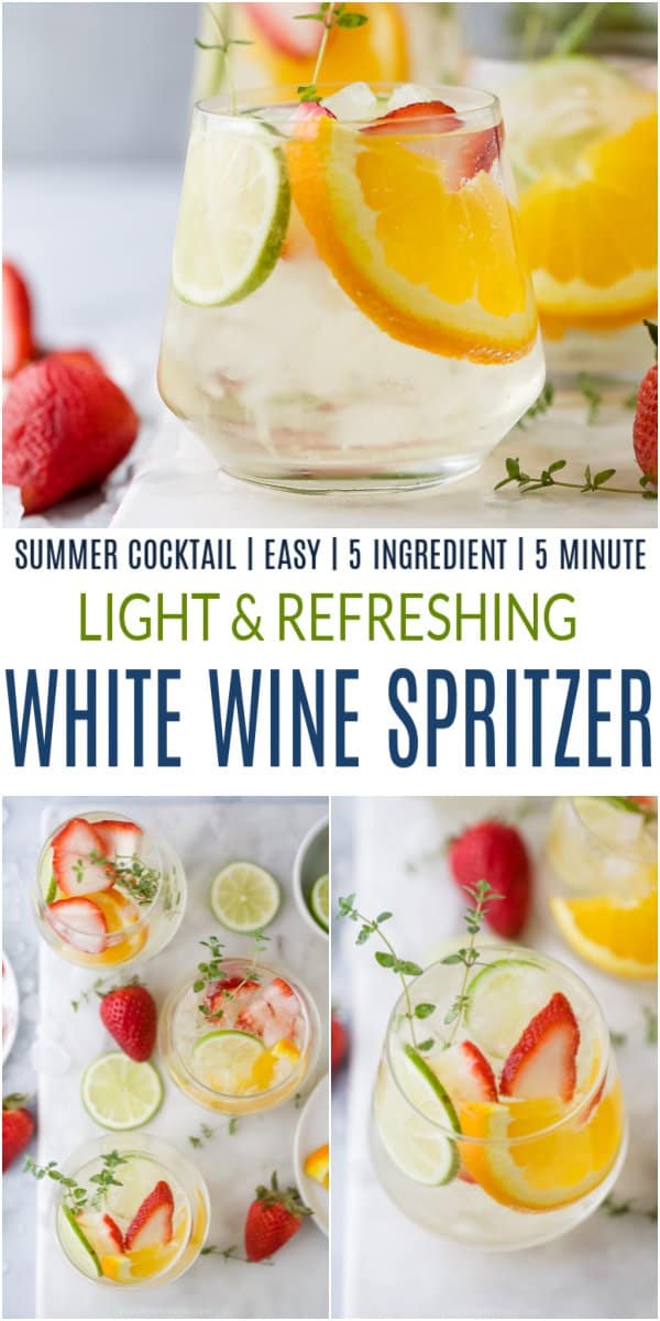pinterest image for white wine spritzer