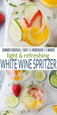 pinterest image for white wine spritzer