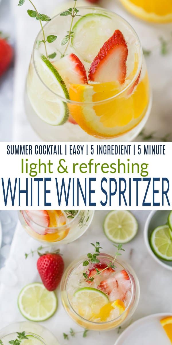 White Wine Spritzer - Light & Refreshing l Joyful Healthy Eats