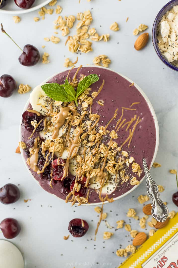 cherry almond smoothie bowl recipe