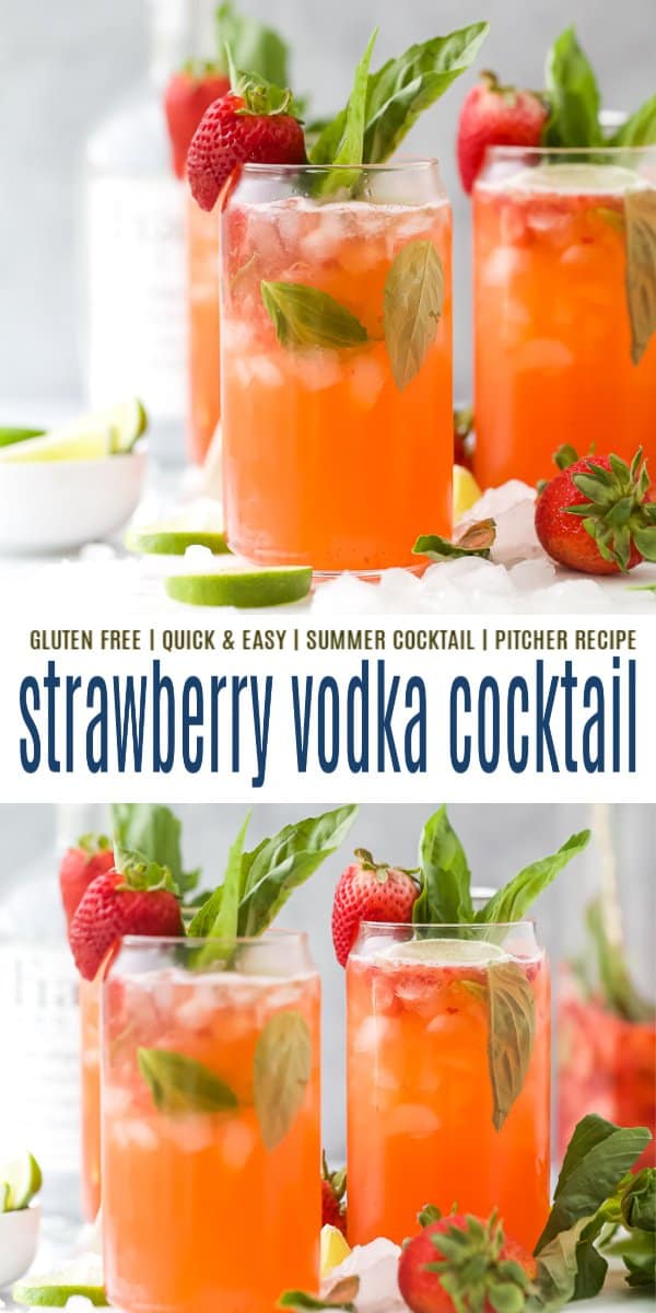 pinterest image for strawberry vodka cocktail