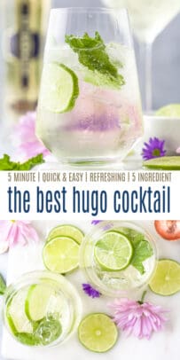 pinterest image for hugo cocktail recipe