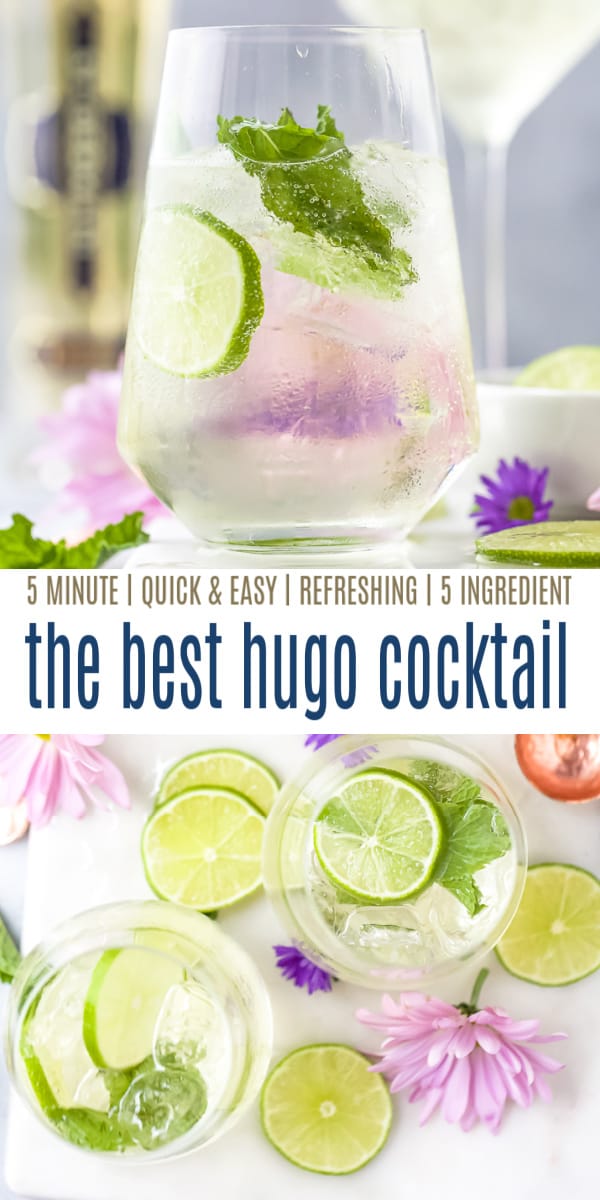 pinterest image for hugo cocktail recipe