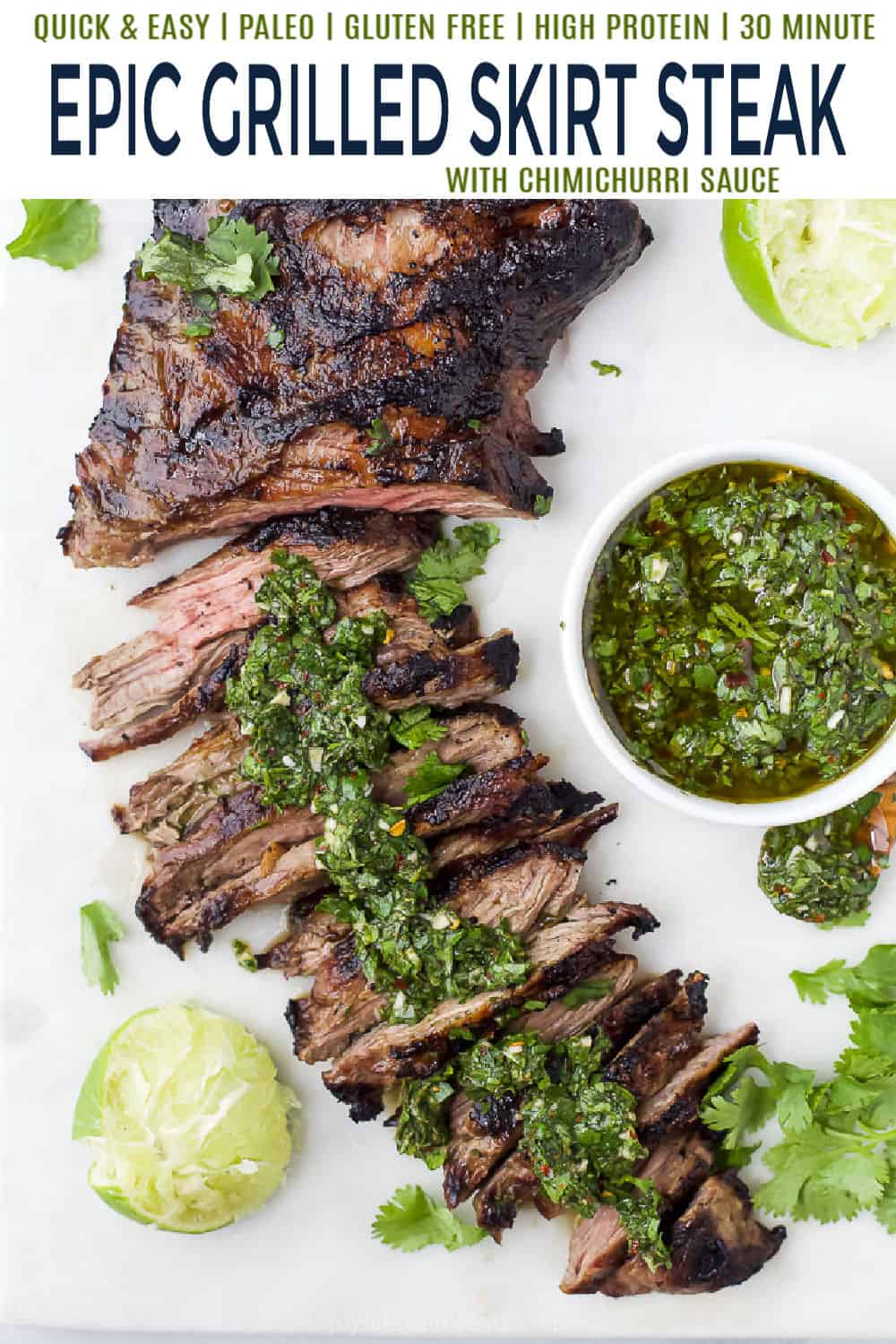 Grilled Flank Steak with Chimichurri Sauce