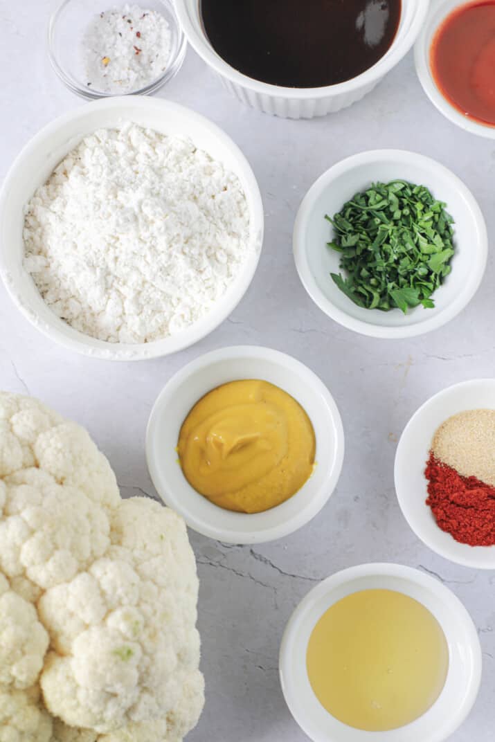 ingredients for air fryer cauliflower wings