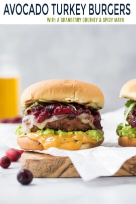 pinterest image for avocado turkey burger