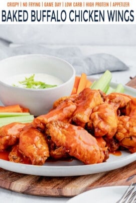 pinterest image for buffalo chicken wings