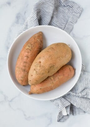 Sweet potatoes in a bowl.