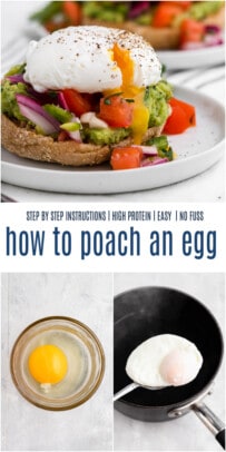 pinterest image for how to poach an egg