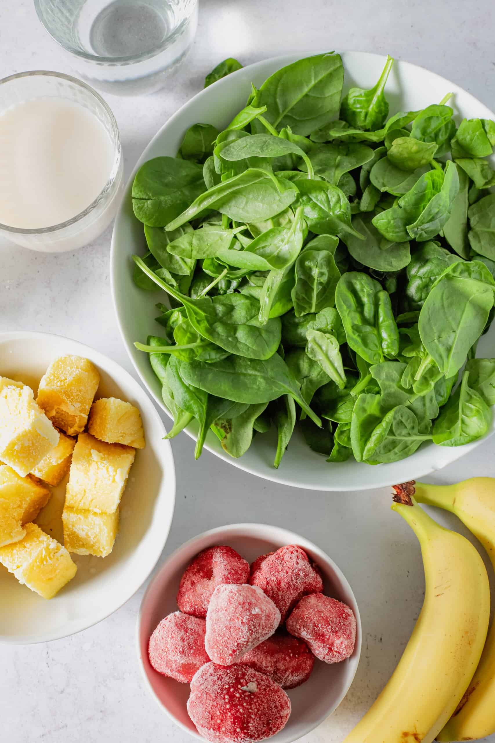 ingredients for tropical green smoothie