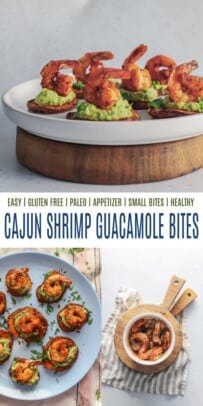 pinterest image for cajun shrimp sweet potato bites