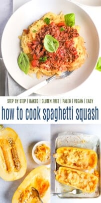 pinterest image for how to cook spaghetti squash