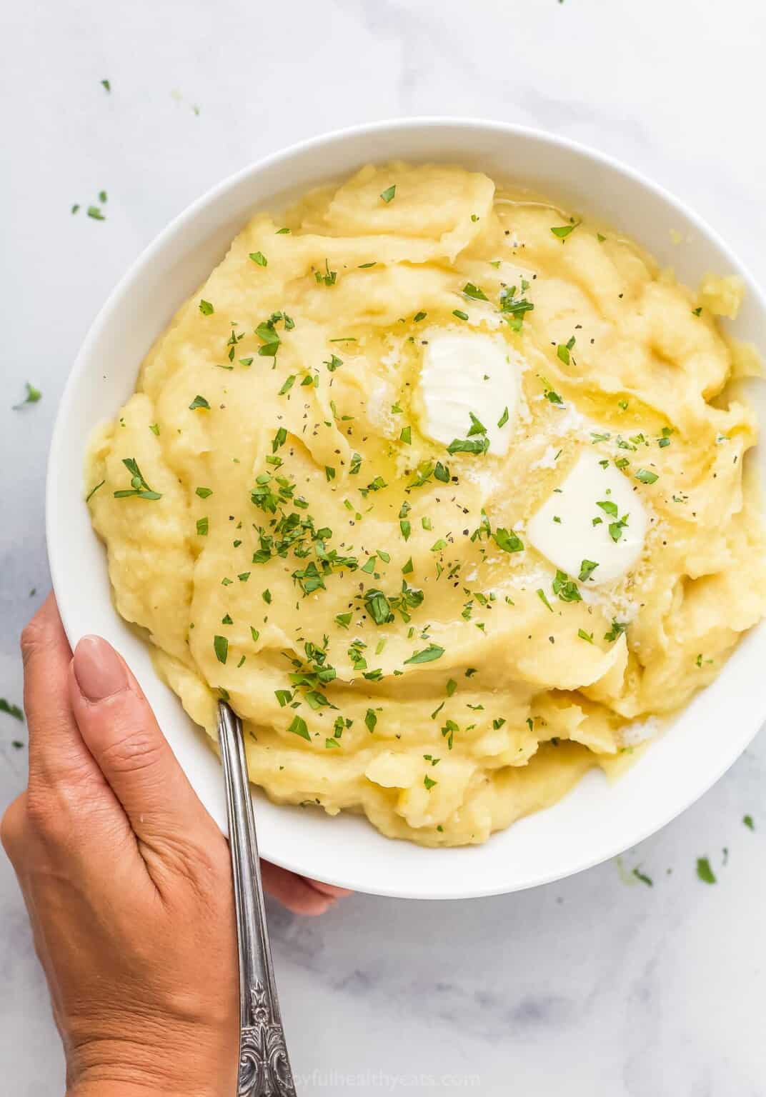 Creamy Garlic Parsnip Puree Recipe | Joyful Healthy Eats