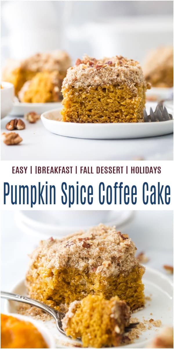 pinterest image for pumpkin spice coffee cake