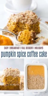 pinterest image for pumpkin spice coffee cake