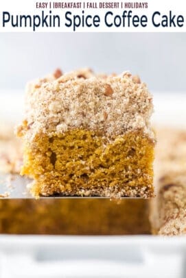 pinterest image for pumpkin spice coffee cake