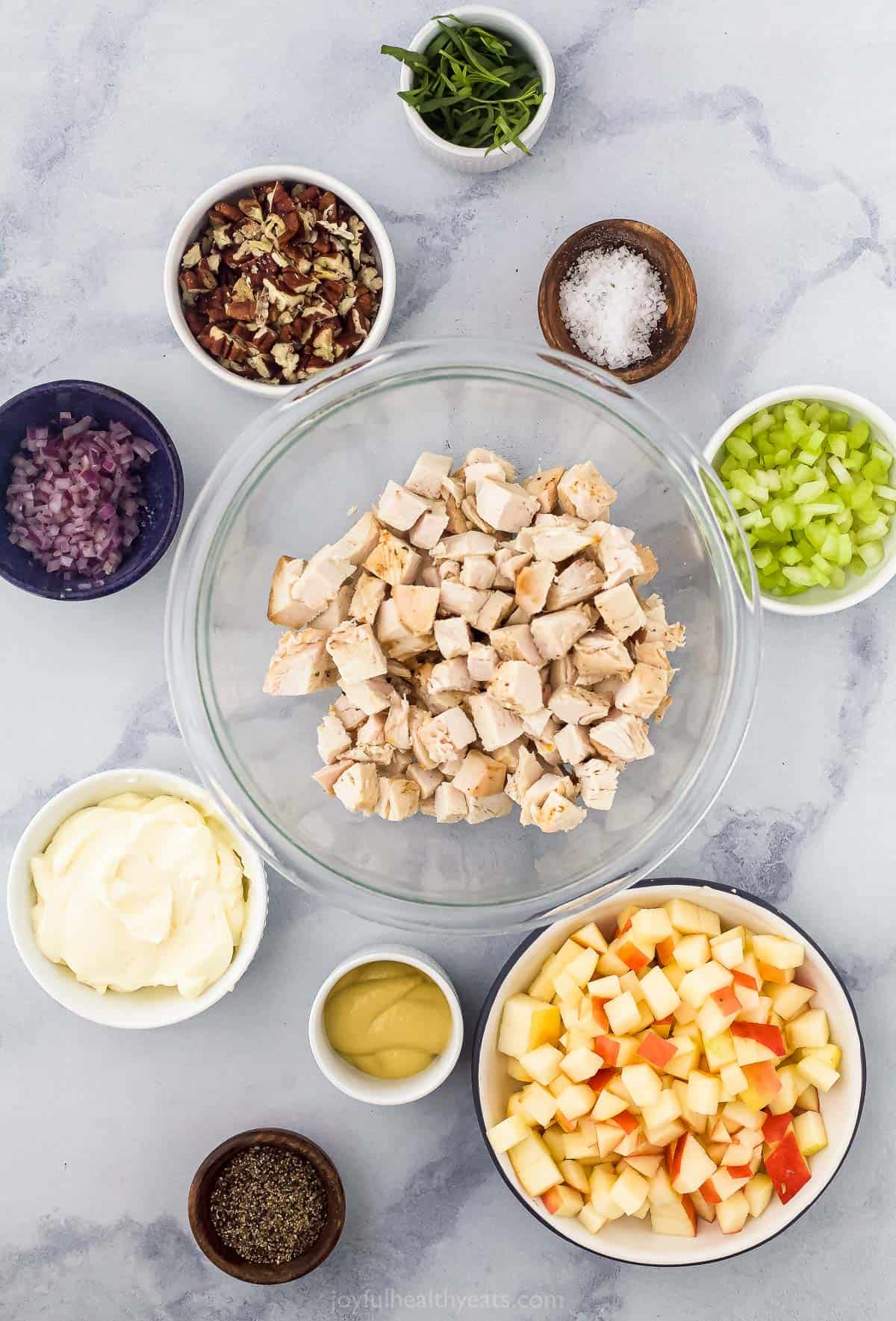 ingredients for leftover turkey salad