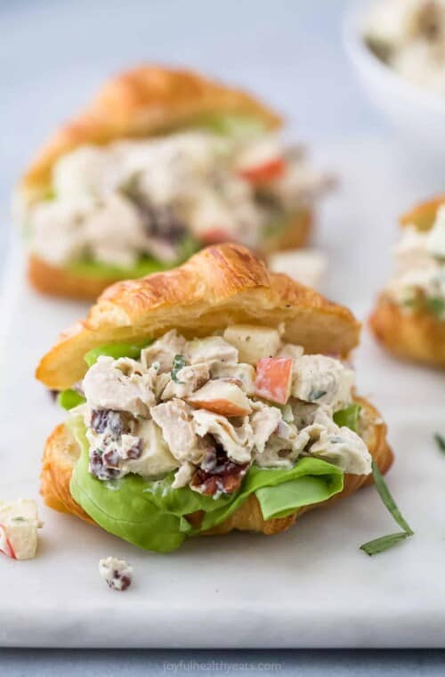 croissants filled with turkey salad