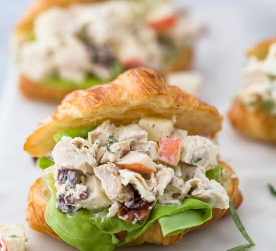 croissants filled with turkey salad