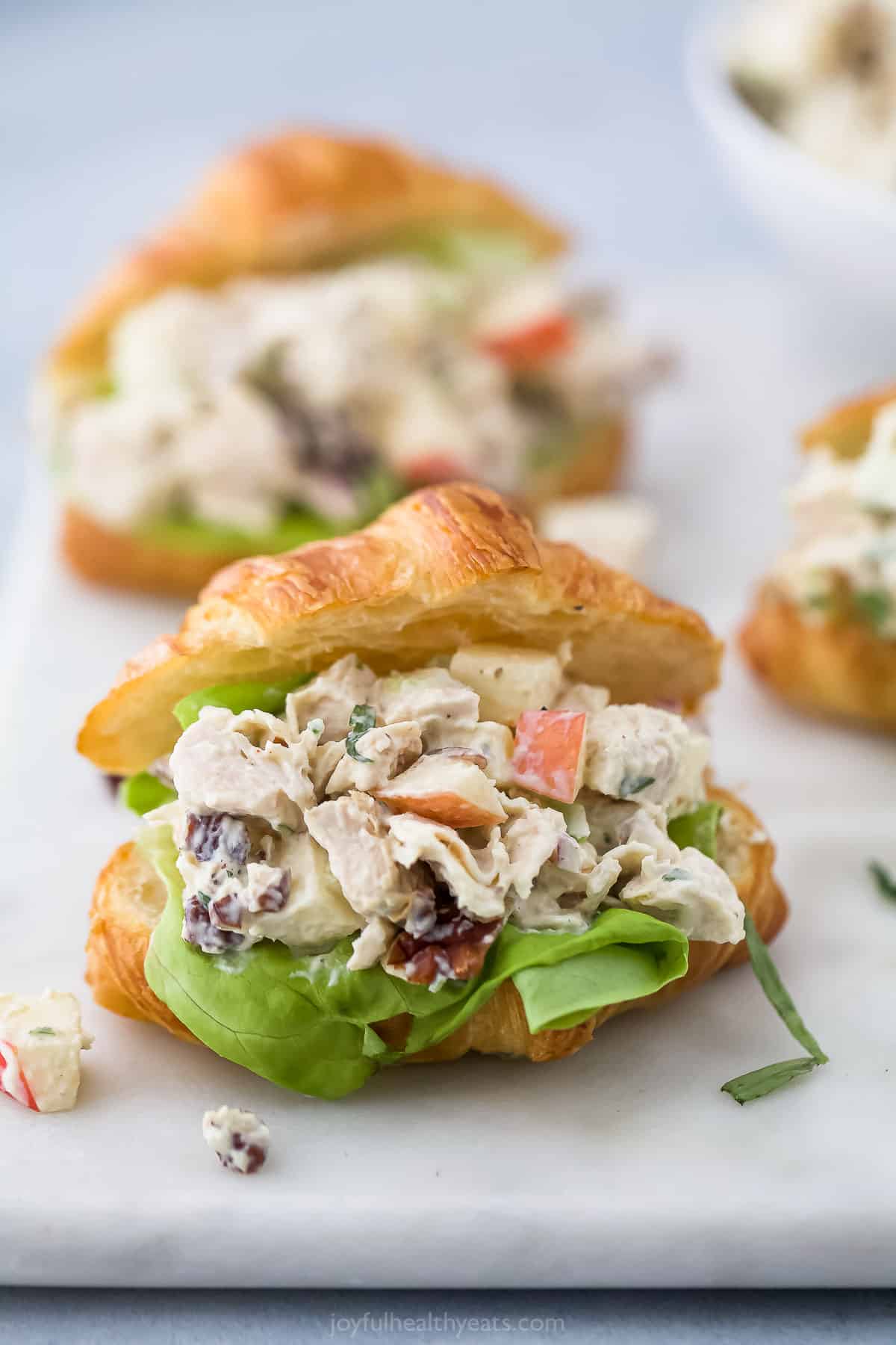 croissants filled with turkey salad