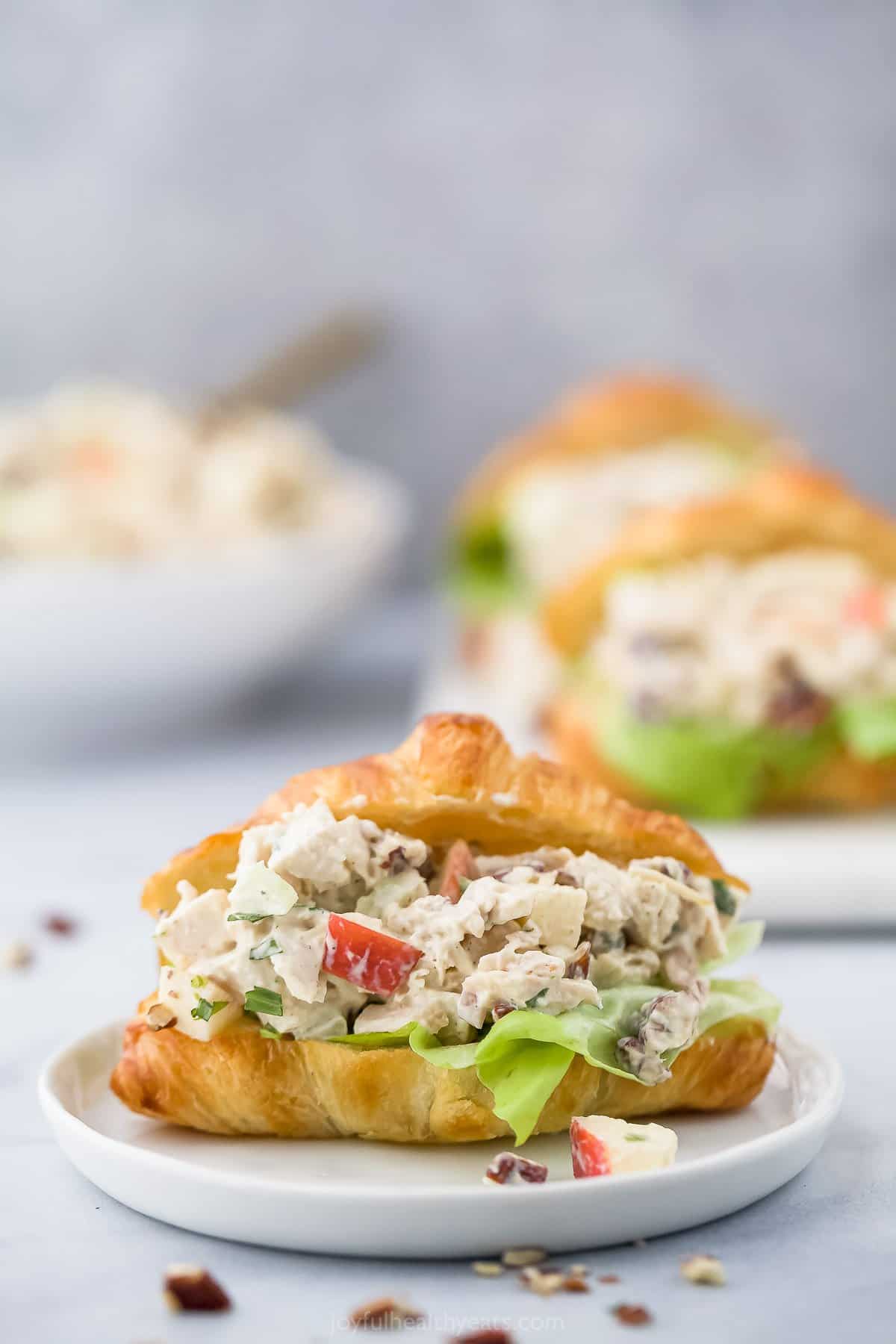 croissants filled with turkey salad