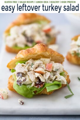 pinterest image for Quick & Easy Leftover Turkey Salad Recipe