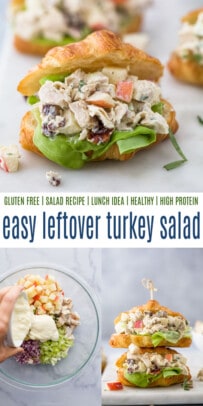 pinterest image for Quick & Easy Leftover Turkey Salad Recipe