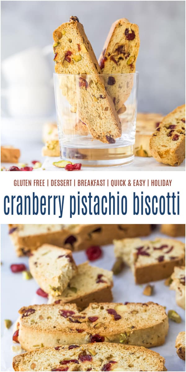 pinterest image for Cranberry Pistachio Biscotti