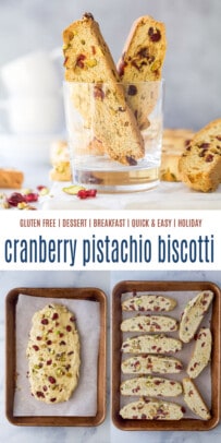 pinterest image for Cranberry Pistachio Biscotti
