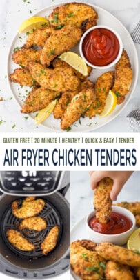 pinterest image for The Most Amazing Air Fryer Chicken Tenders