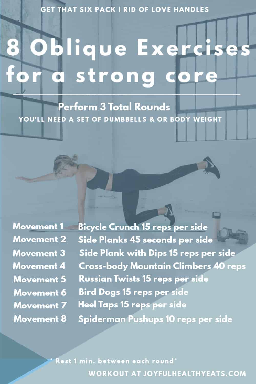 pinterest image for 8 Oblique Exercises for a Stronger Core