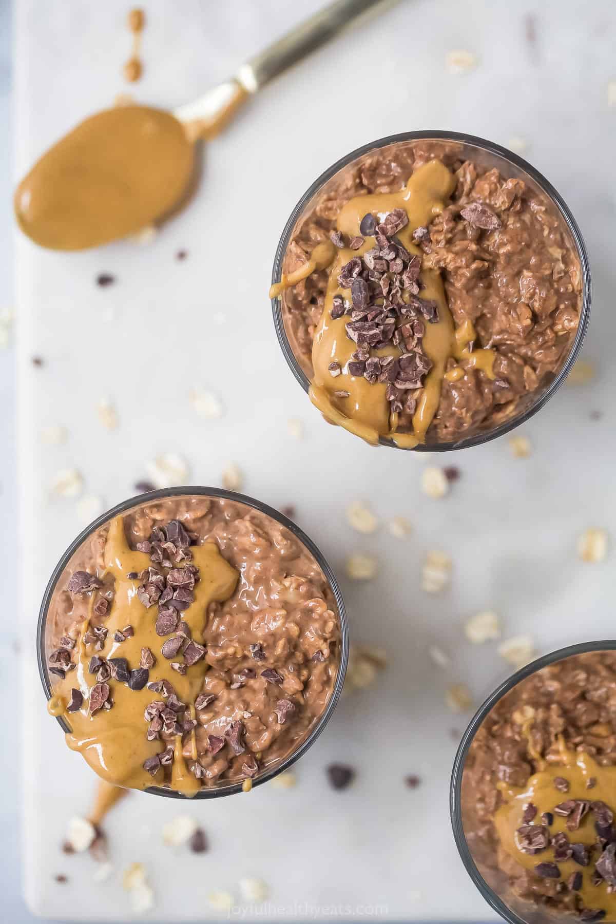 Chocolate Peanut Butter Overnight Oats