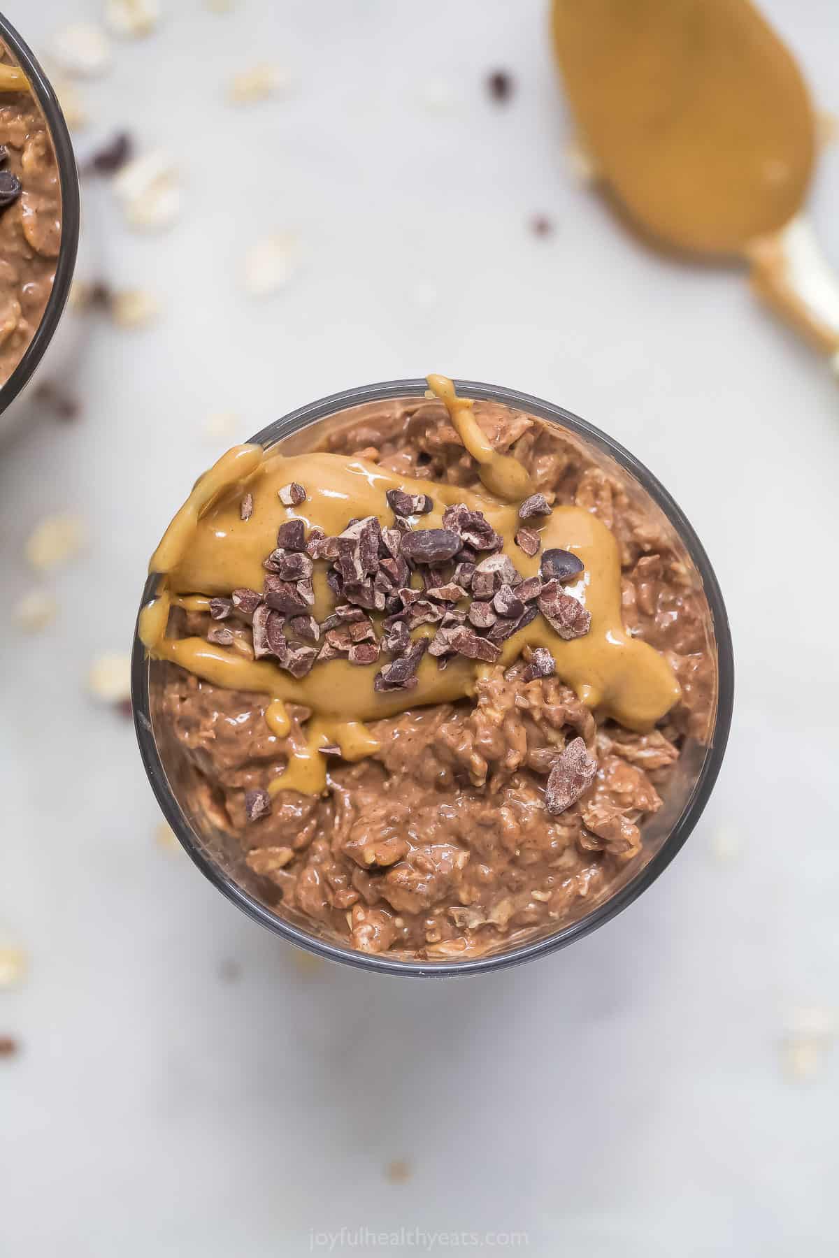 Cinnamon Chocolate Peanut Butter Overnight Oats - Meal Planning Magic