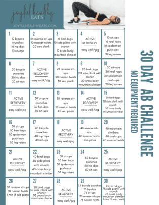 pinterest image 30 Day Ab Challenge