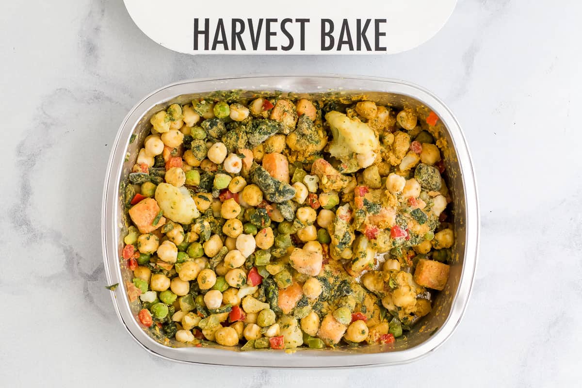 frozen daily harvest chickpea + curry harvest bake
