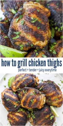 pinterest image for How to Perfectly Grill Chicken Thighs