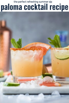 pinterest image for Refreshing Paloma Cocktail