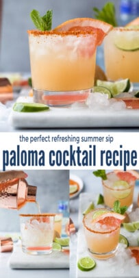 pinterest image for Refreshing Paloma Cocktail