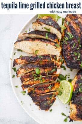 pinterest image for Tequila Lime Chicken