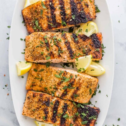 Grilled Lemon Pepper Salmon | Joyful Healthy Eats