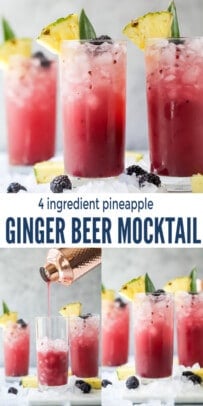 pinterest image for Pineapple Ginger Beer Mocktail