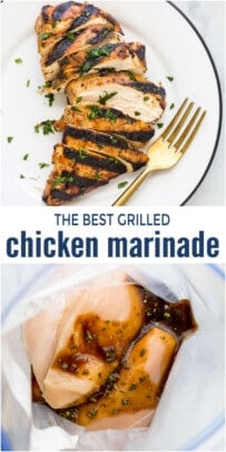 pinterest image for best grilled chicken marinade