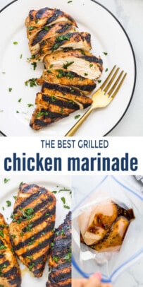 pinterest image for best grilled chicken marinade