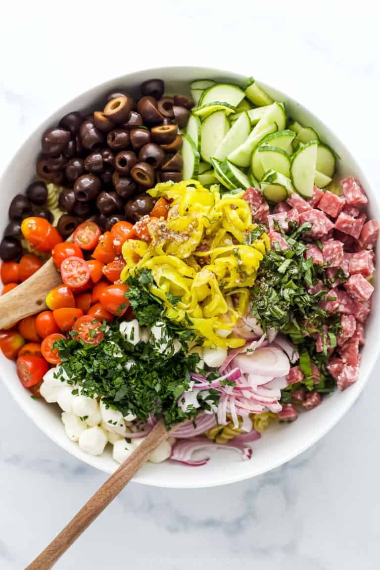 Classic Italian Pasta Salad With Red Wine Vinaigrette Joyful Healthy Eats