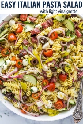 pinterest image for Authentic Italian Pasta Salad