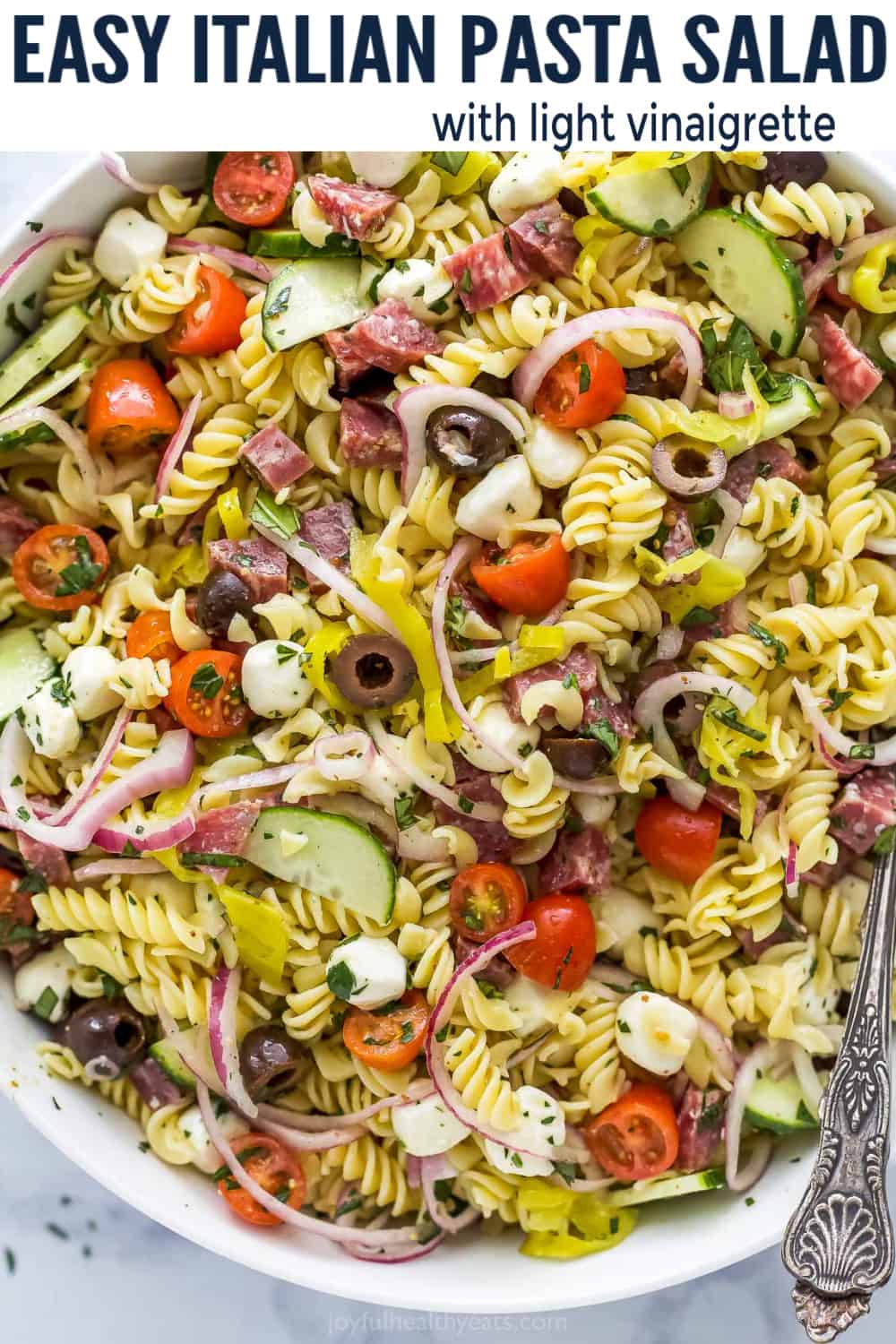 Classic Italian Pasta Salad With Red Wine Vinaigrette Story Telling Co